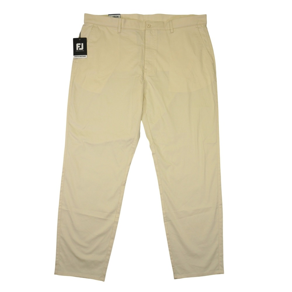 NEW FootJoy Evolve Pant Men 40x30 Ivory Stretch Lightweight Golf Trousers